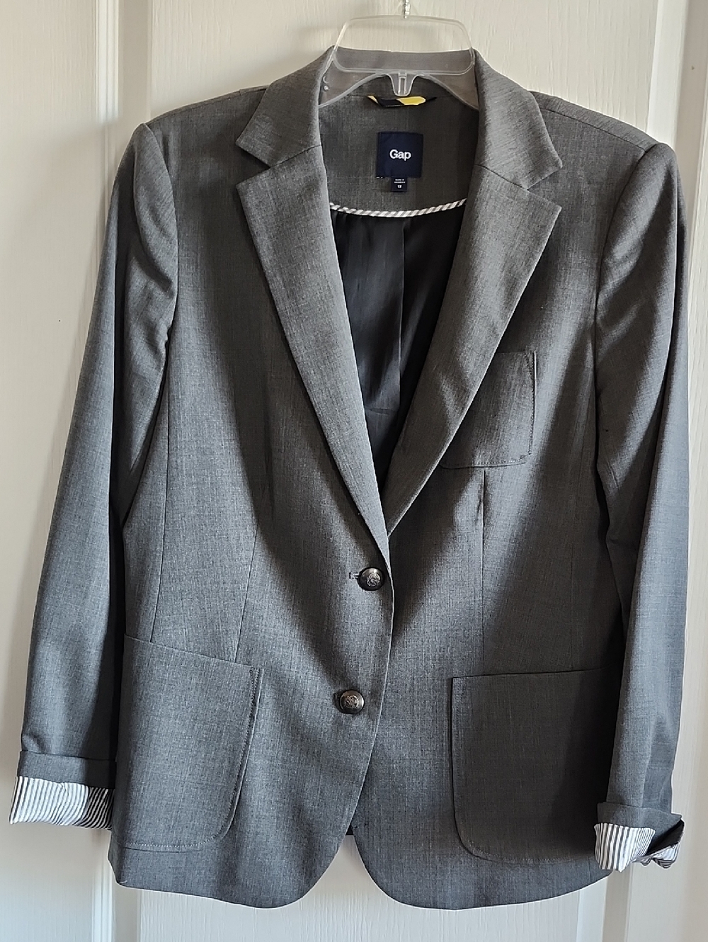 GAP Gray Single-Breasted Women's Blazer